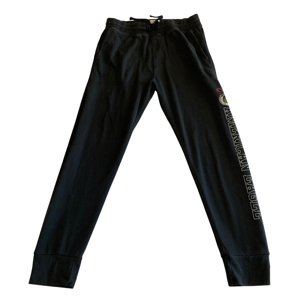 American Eagle AE Lounge Mens Small‎ Grinch Black Joggers Dr Seuss Holiday Pants